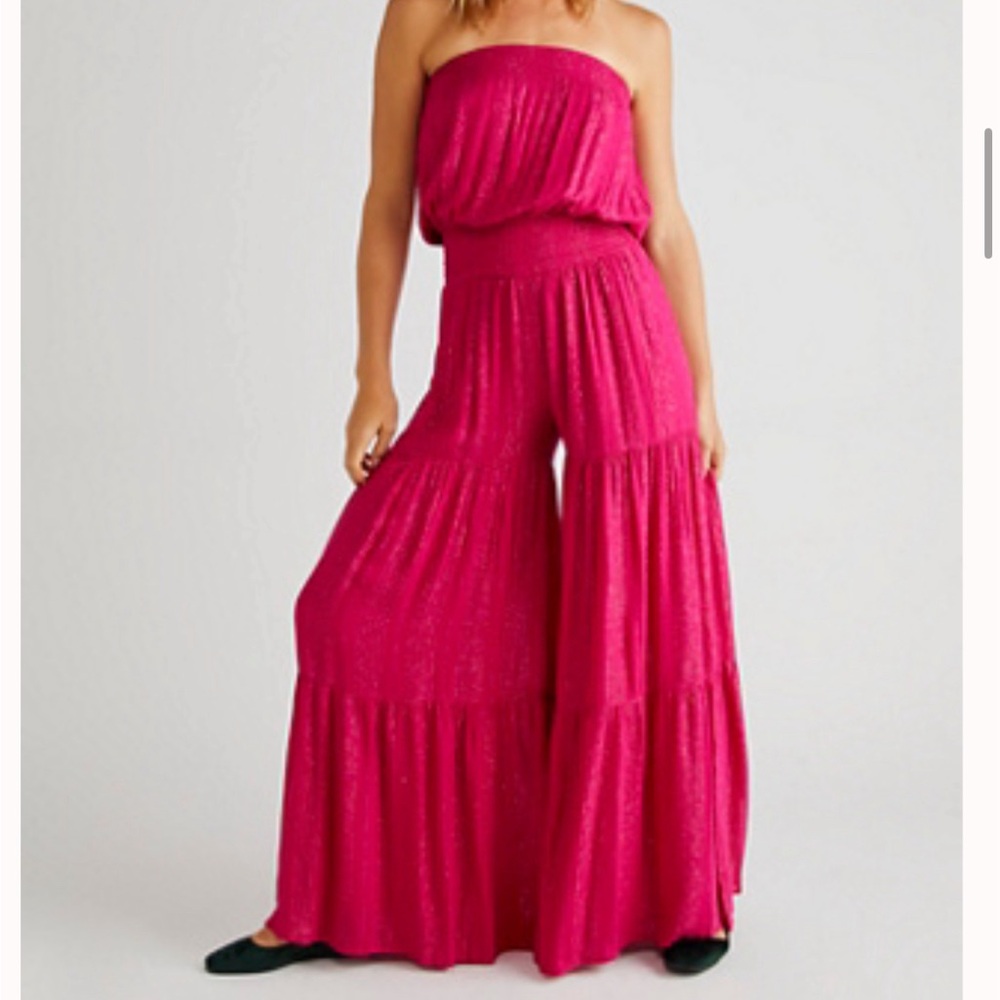 Free People Retro Wide Leg Jumpsuit